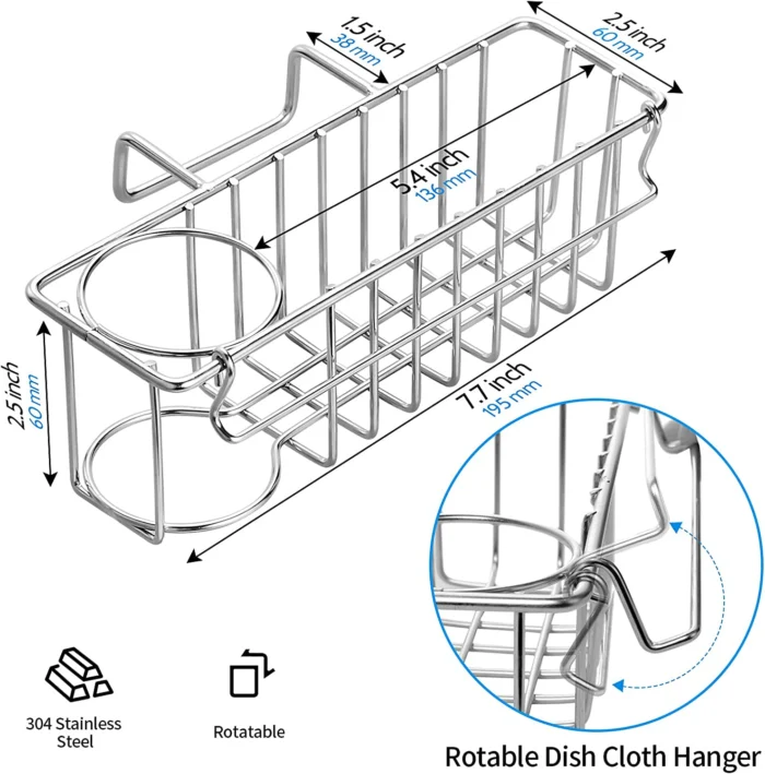 3-in-1 Sponge Holder for Kitchen Sink 07