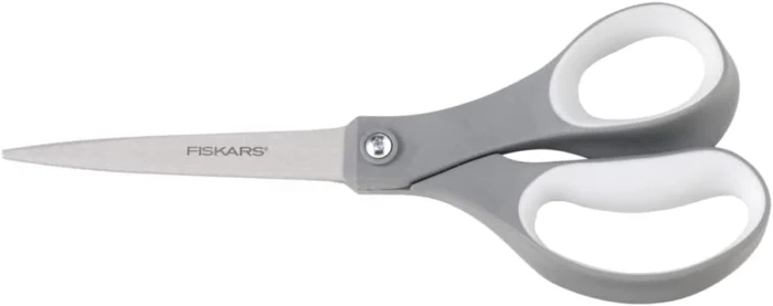 Fiskars 01-004761J Softgrip Scissors Straight Stainless Steel, 8 Inch,Gray 02