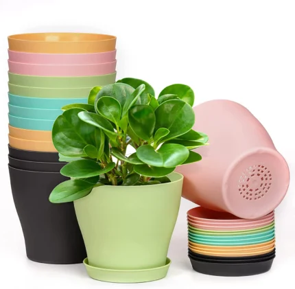 Homenote Plant Pots, Set of 15 Plastic Planters 01