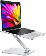 RIWUCT Foldable Laptop Stand, Height Adjustable Ergonomic Computer Stand for Desk 01