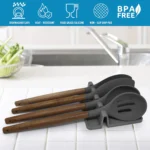 Silicone Utensil Rest with Drip Pad for Multiple Utensils 06